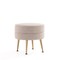 Manhattan Comfort Bailey Ottoman in Oatmeal with Gold Feet OT003-OT - alternate 9